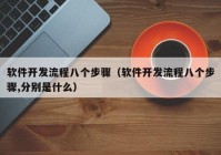 软件开发流程八个步骤（软件开发流程八个步骤,分别是什么）