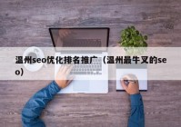 温州seo优化排名推广（温州最牛叉的seo）