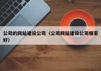 公司的网站建设公司（公司网站建设公司哪家好）
